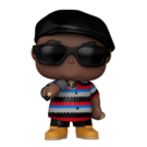 The Notorious B.I.G. Funko Pop (#436) Summer '95 edition, a collectible figure honoring the hip-hop icon.