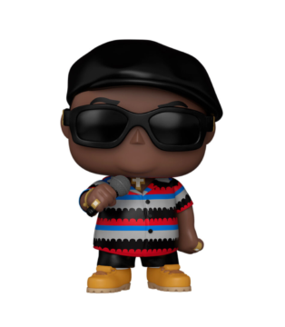 The Notorious B.I.G. Funko Pop (#436) Summer '95 edition, a collectible figure honoring the hip-hop icon.