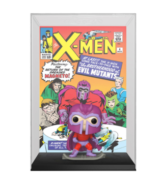 Magneto Funko Pop Comic Cover (#44) from Marvel X-Men, showcasing the legendary mutant villain in a collectible display case.
