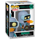 Chase edition Bender Funko Pop (#1757) from Futurama, featuring the iconic robot in a collectible design.