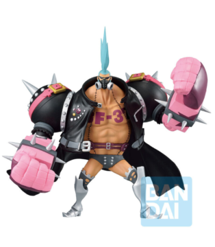 Ichibansho Franky Film Red More Beat figure from One Piece, featuring the cyborg shipwright in his movie-inspired look.