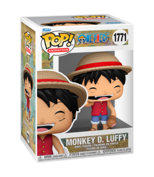 Monkey D. Luffy Funko Pop (#1771) from One Piece, showcasing the brave captain of the Straw Hat Pirates in a dynamic pose.