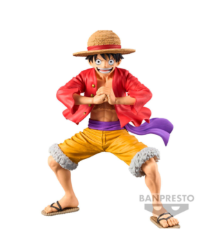 Monkey D. Luffy Grandista figure from One Piece, featuring the Straw Hat Pirates captain in a detailed and dynamic pose.