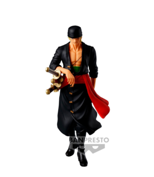 Roronoa Zoro The Shukko figure from One Piece, featuring the swordsman of the Straw Hat Pirates in an action-packed pose.