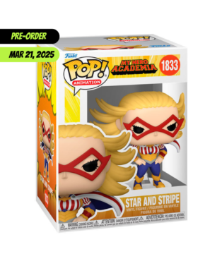 Star and Stripe Funko Pop (#1833) from My Hero Academia, featuring the powerful American Pro Hero in collectible form.