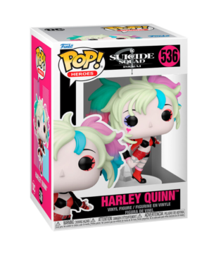 Harley Quinn Funko Pop (#536) from Suicide Squad Isekai, showcasing the beloved anti-heroine in a vibrant anime-inspired style.