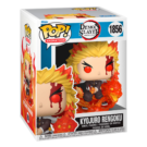 Kyojuro Rengoku Funko Pop (#1856) from Demon Slayer: Kimetsu no Yaiba, featuring the powerful Flame Hashira in an iconic pose.