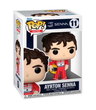 Ayrton Senna Funko Pop (#11), a collectible figure honoring the legendary Formula 1 driver and three-time world champion.