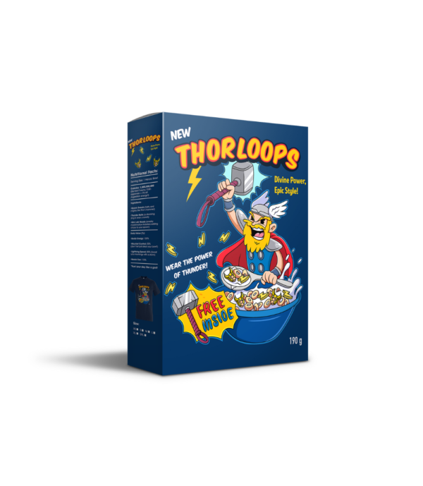 Funny Pop Box – Thorloops featuring a premium t-shirt and exclusive Norse mythology-inspired collectibles.