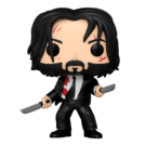 John Wick Funko Pop (#1763), showcasing the legendary hitman in his signature suit and action-ready pose.