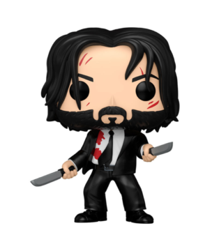 John Wick Funko Pop (#1763), showcasing the legendary hitman in his signature suit and action-ready pose.