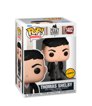 Chase edition Thomas Shelby Funko Pop (#1402) from Peaky Blinders, showcasing the feared and stylish gang leader in a detailed collectible figure.