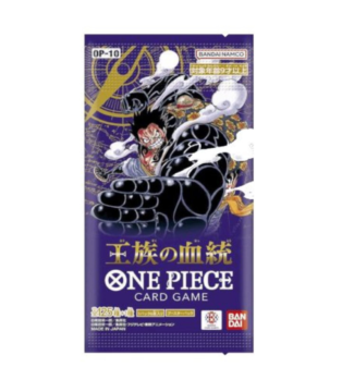 One Piece Card Game Royal Blood OP10 Japanese Booster Pack – Official sealed pack with 6 cards.