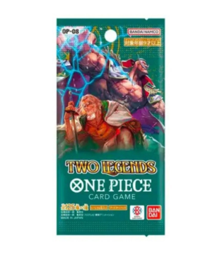 One Piece Card Game Two Legends OP08 Japanese Booster Pack – official sealed pack with 6 collectible cards.