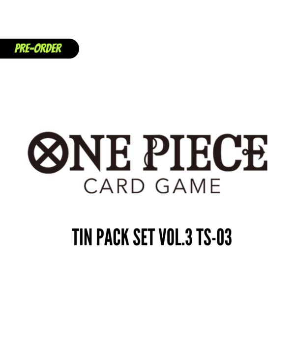One Piece Tin Pack Set Vol 3 TS-03 English collectible tin with booster packs and promo card