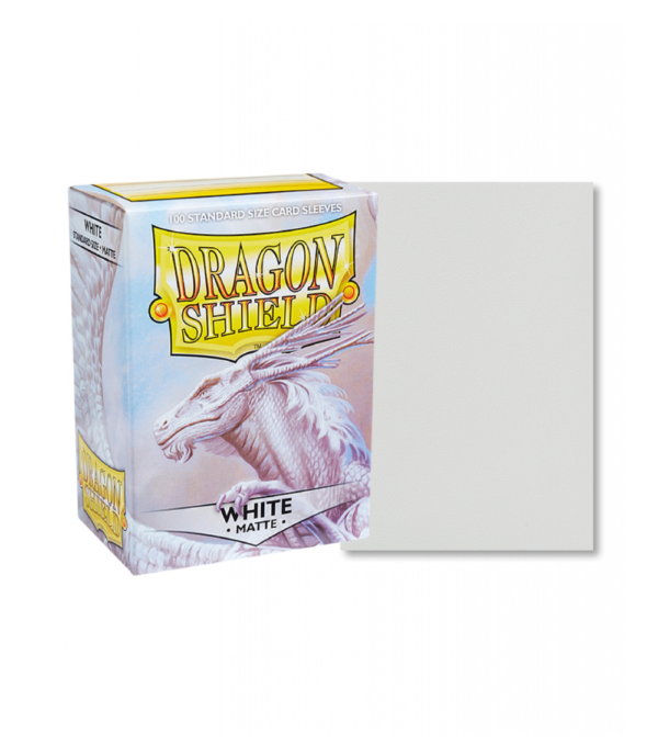 Dragon Shield Standard Size Card Sleeves Matte White 100 sleeves Dragon Shield Matte White Standard Size Card Sleeves 100 sleeves pack