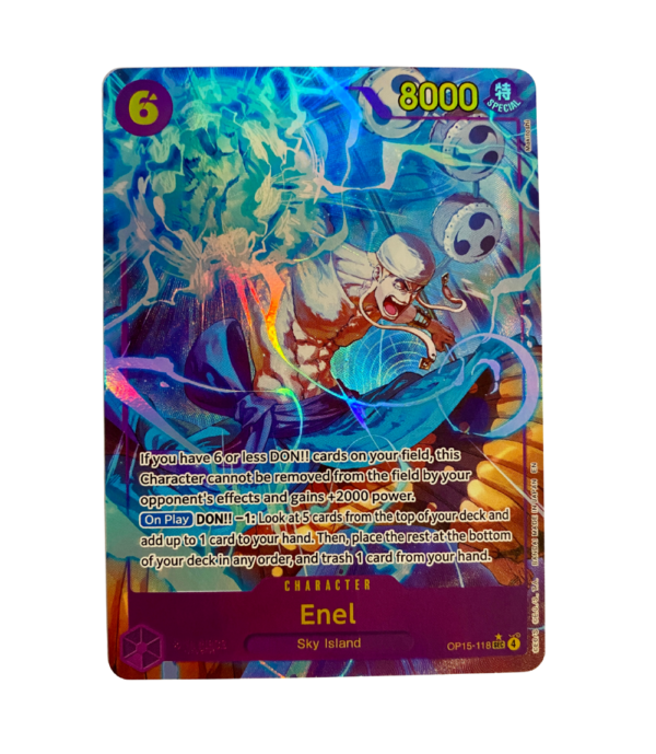 One Piece Card Game Enel OP15-118 English Secret Rare Near Mint