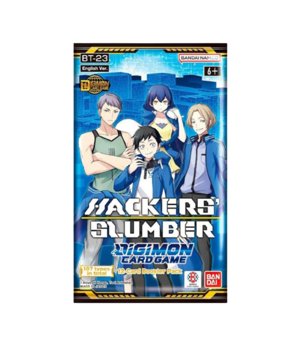 Hacker's Slumber Booster Pack Digimon Card Game Hacker's Slumber BT23 Booster Pack English featuring official Bandai artwork.