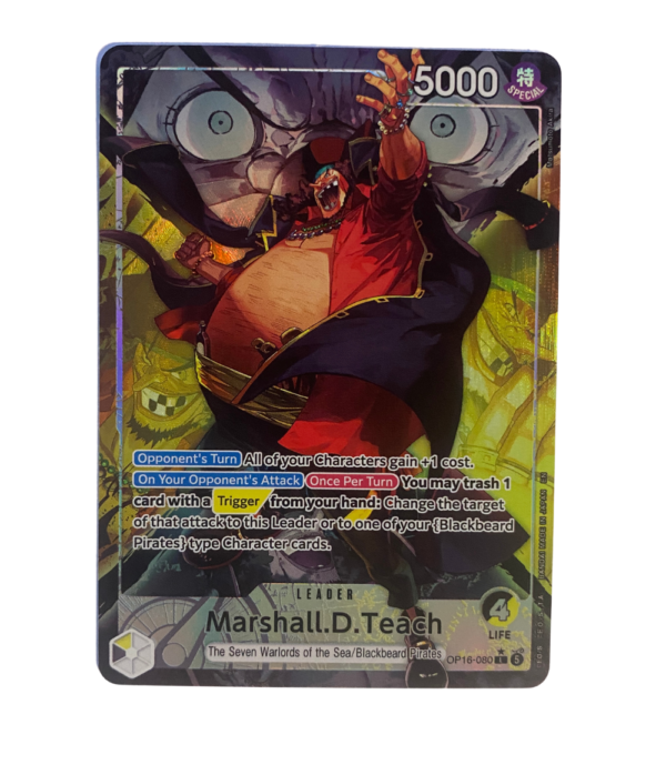 One Piece Card Game Marshall.D.Teach OP16-080 English Leader Near Mint