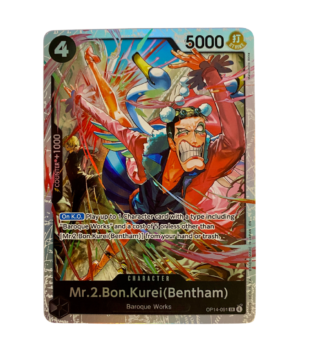 One Piece Card Game Mr.2.Bon.Kurei (Bentham) OP14-091 English Super Rare Near Mint