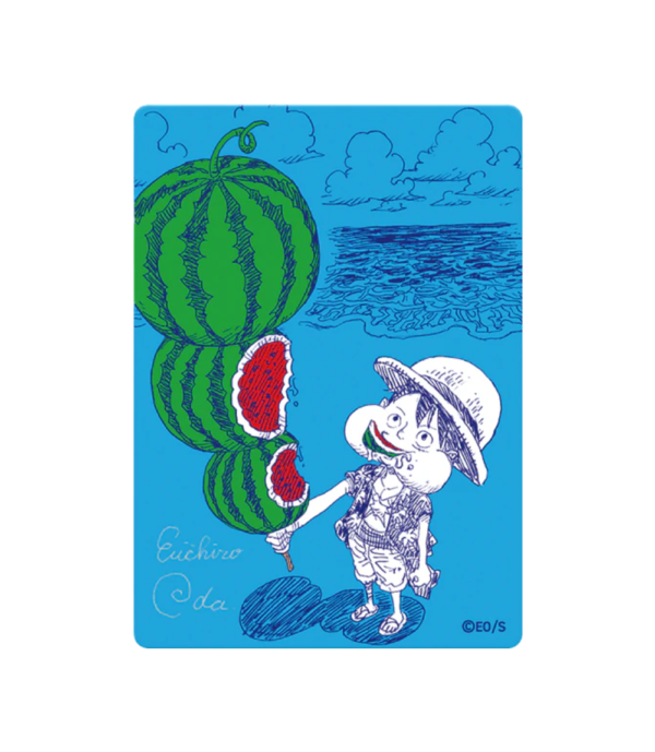 One Piece Official Monkey D. Luffy Meta Kira Holographic Promo Card