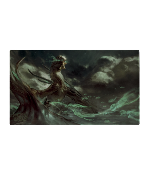 Dragon Shield Halloween 2026 TCG Playmat with skeletal dragon and green ghostly spirits